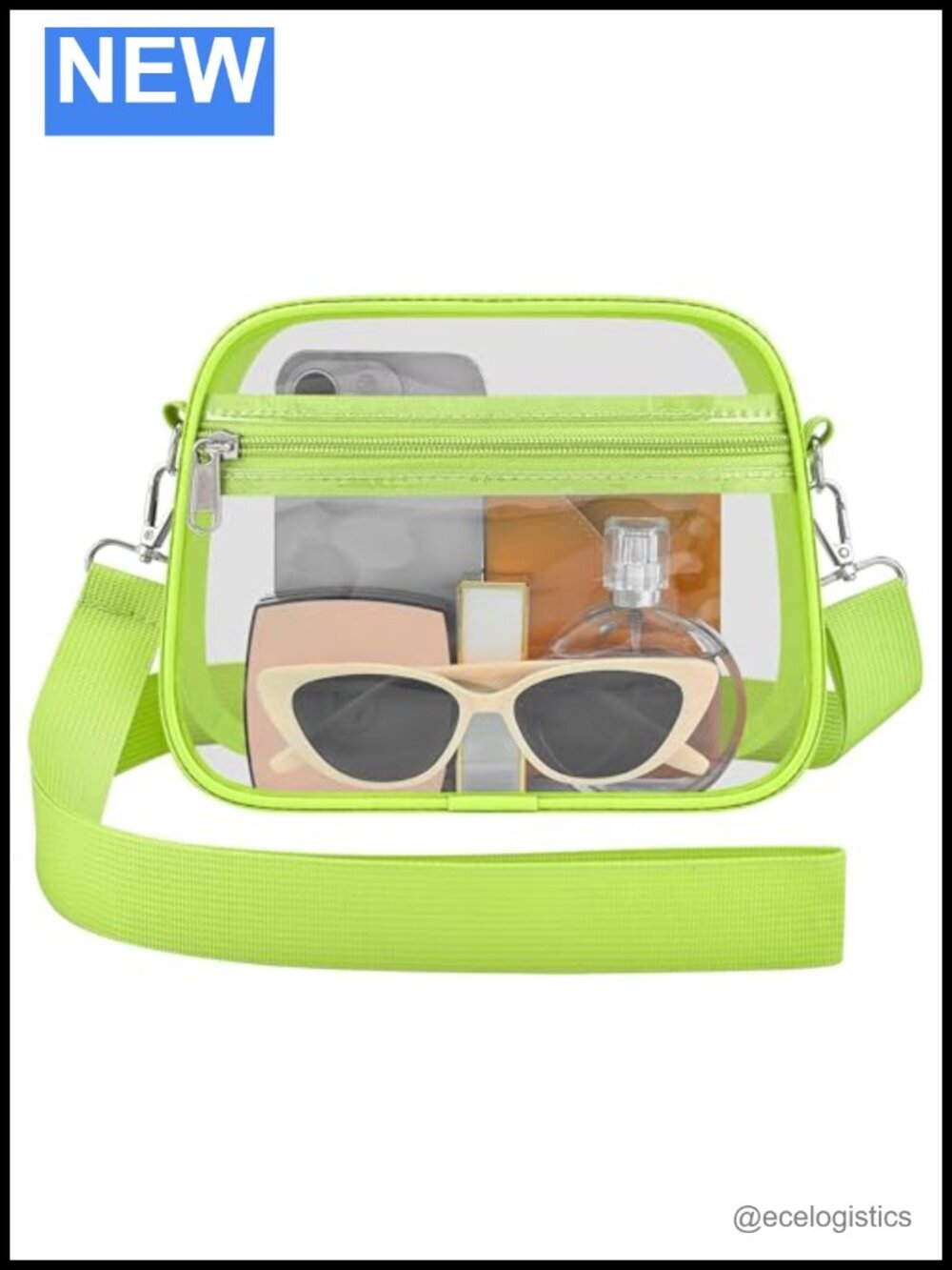 Stadium Approved Clear PVC Mini Tote - Top Handle Handbag for Sports Concerts